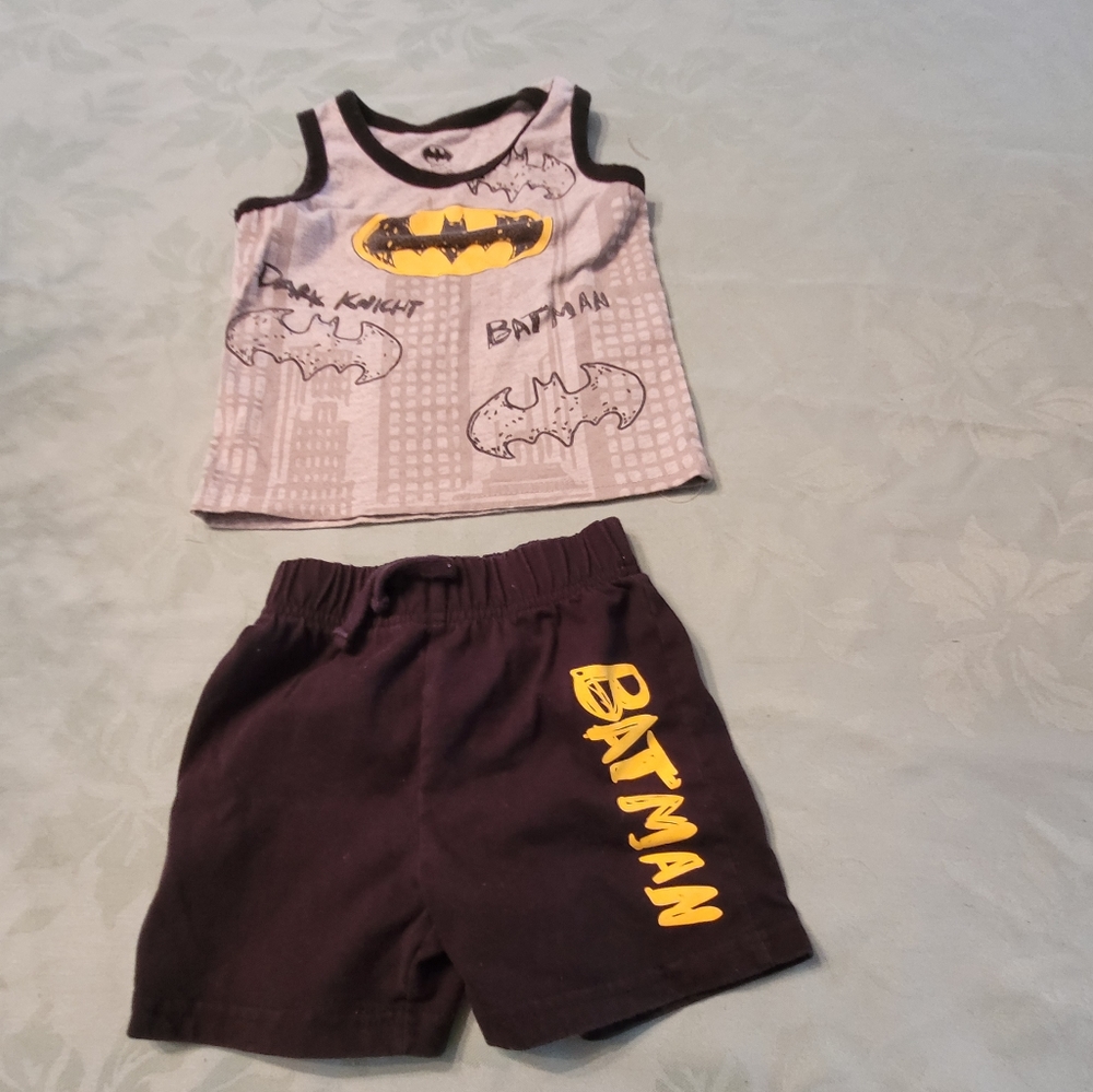 Batman Machings set short and tank top size 2T